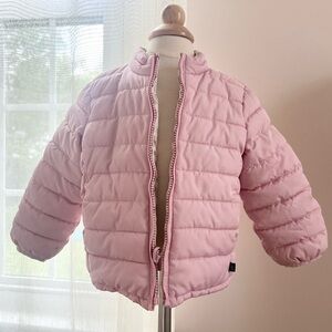 Gap Pink/ Leopard Reversible Puffer Jacket for Kids